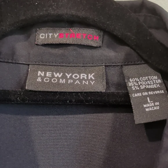 New York & Company Black Button-Down Shirt L - Picture 2 of 2